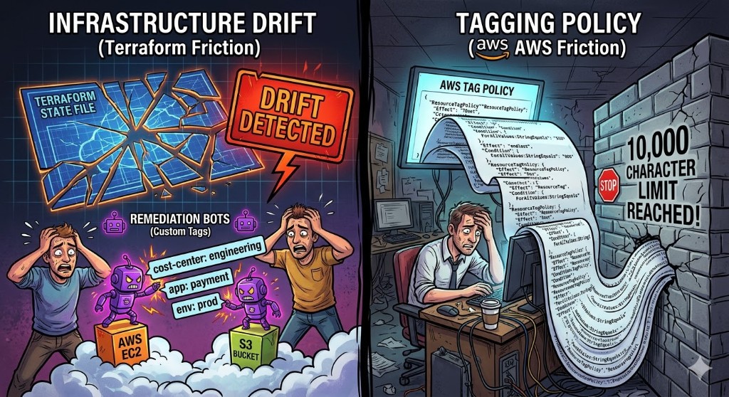 IaC tagging governance disadvantages